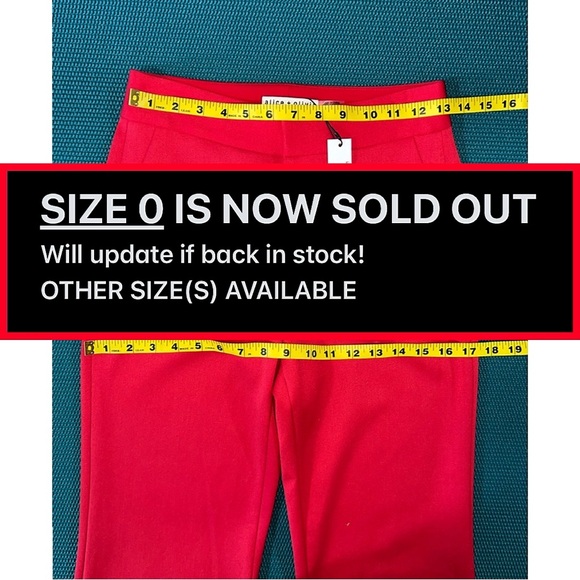 Alice + Olivia Deanna High Rise Red Bootcut Pant - Picture 9 of 17